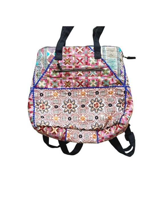 WorldFinds Women\'s Backpack Bag Boho Chic Eclectic Kutch Embroidered Convertible main image 4
